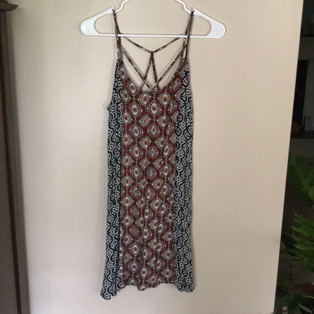 Strappy patterned dress